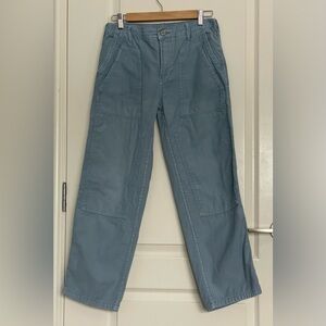Anthropologie Pilcro The Roamer Blue Utility Cropped Pants Size 25 Straight Leg